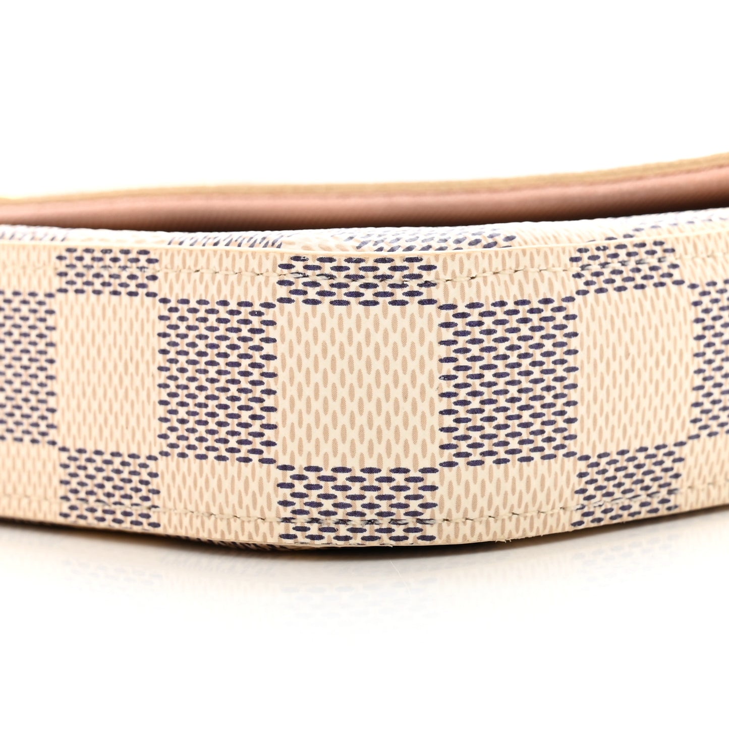 Damier Azur Pochette Felicie Chain Wallet Rose Ballerine