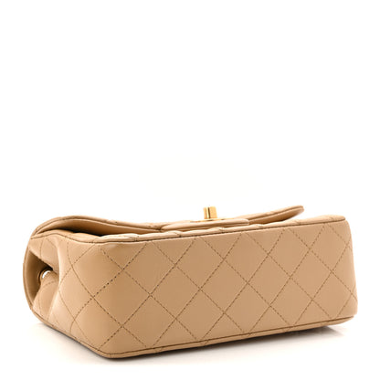 Chanel Lambskin Quilted Mini Rectangular Pearl Crush Flap Dark Beige 4 of 11