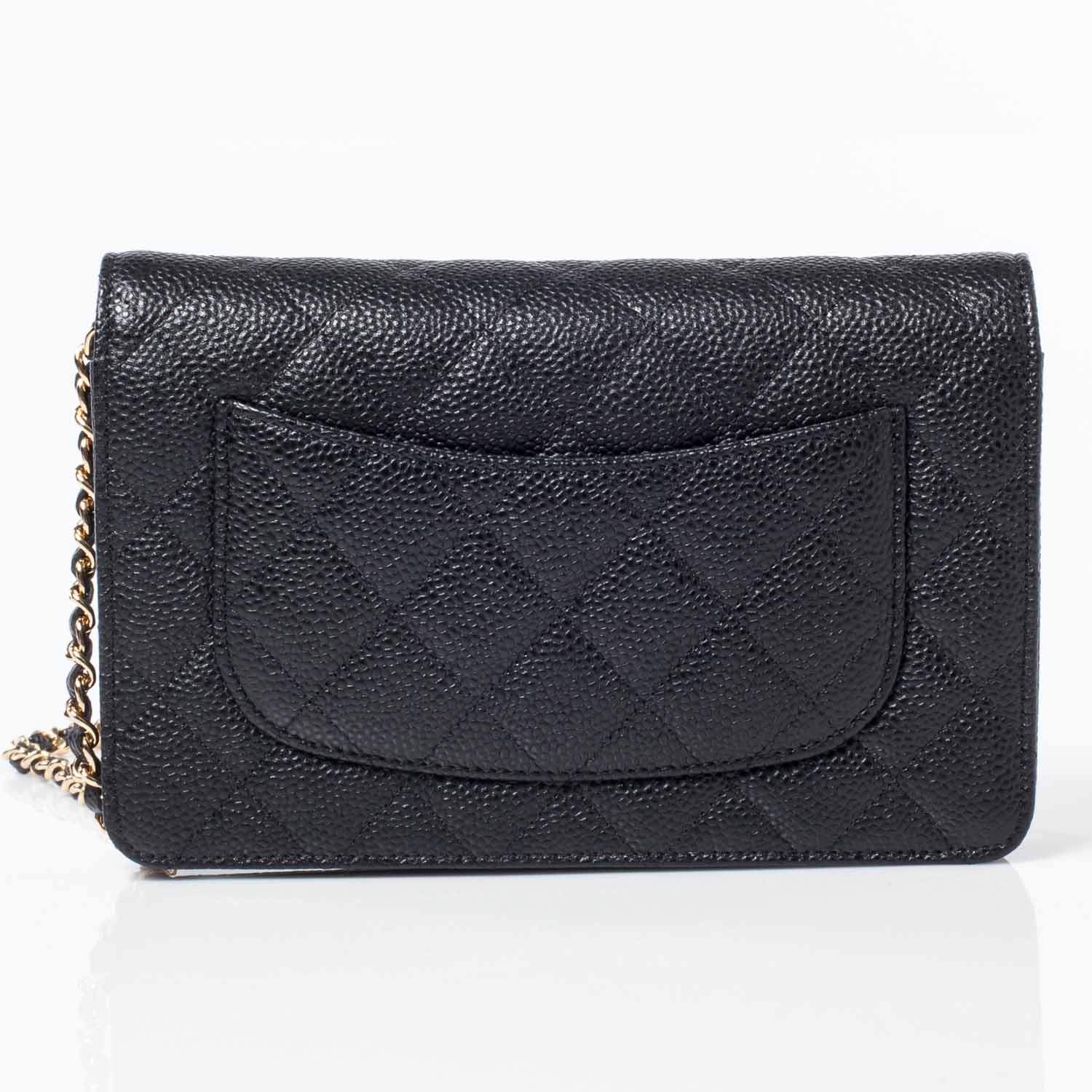 Chanel Caviar Quilted Wallet On Chain WOC Black 37348 – FASHIONPHILE