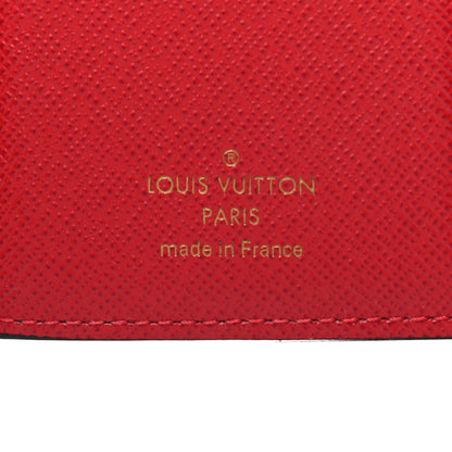 Louis Vuitton Damier Ebene Victorine Wallet Red 6 of 9