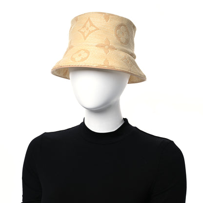 Louis Vuitton Woven Fabric Calfskin Monogram Beachview Bucket Hat Natural 2 of 8