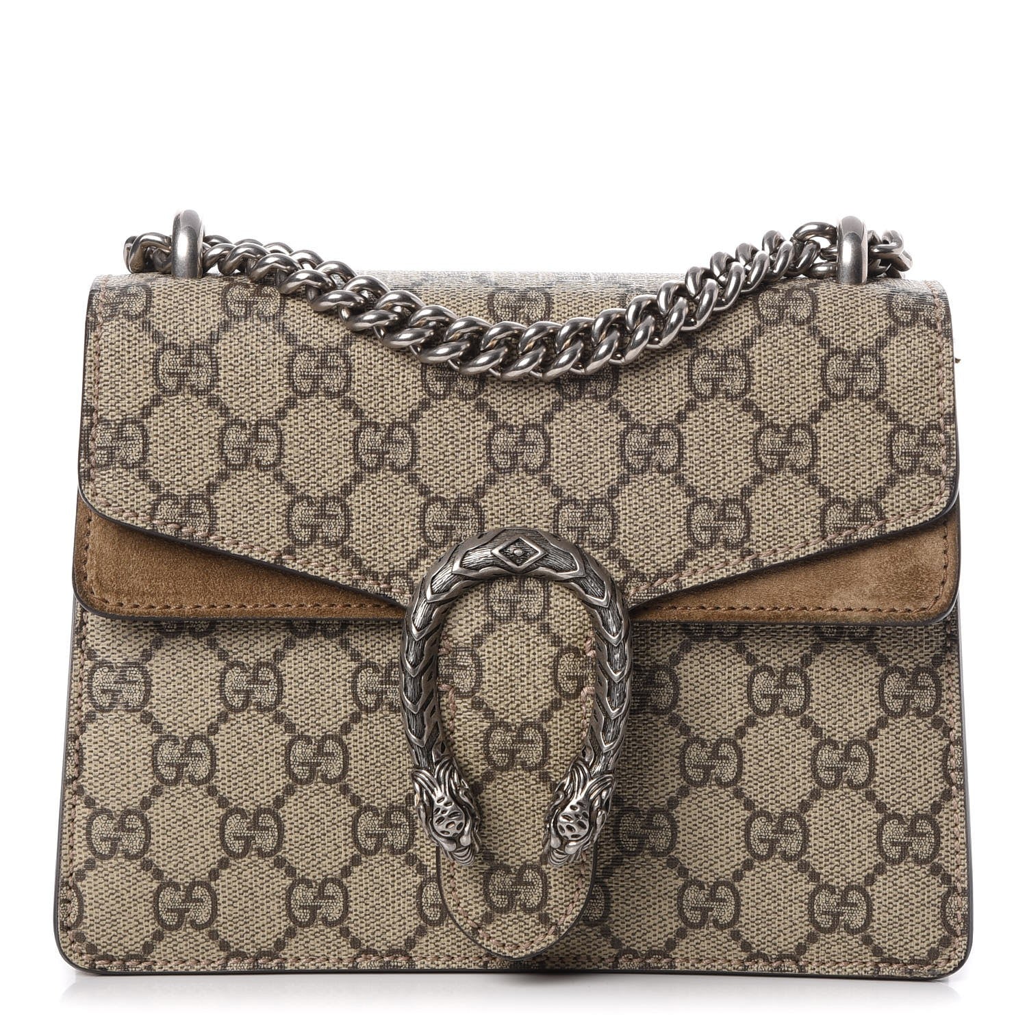 Gucci GG Supreme Monogram Mini Dionysus Shoulder Bag Taupe 1 of 8