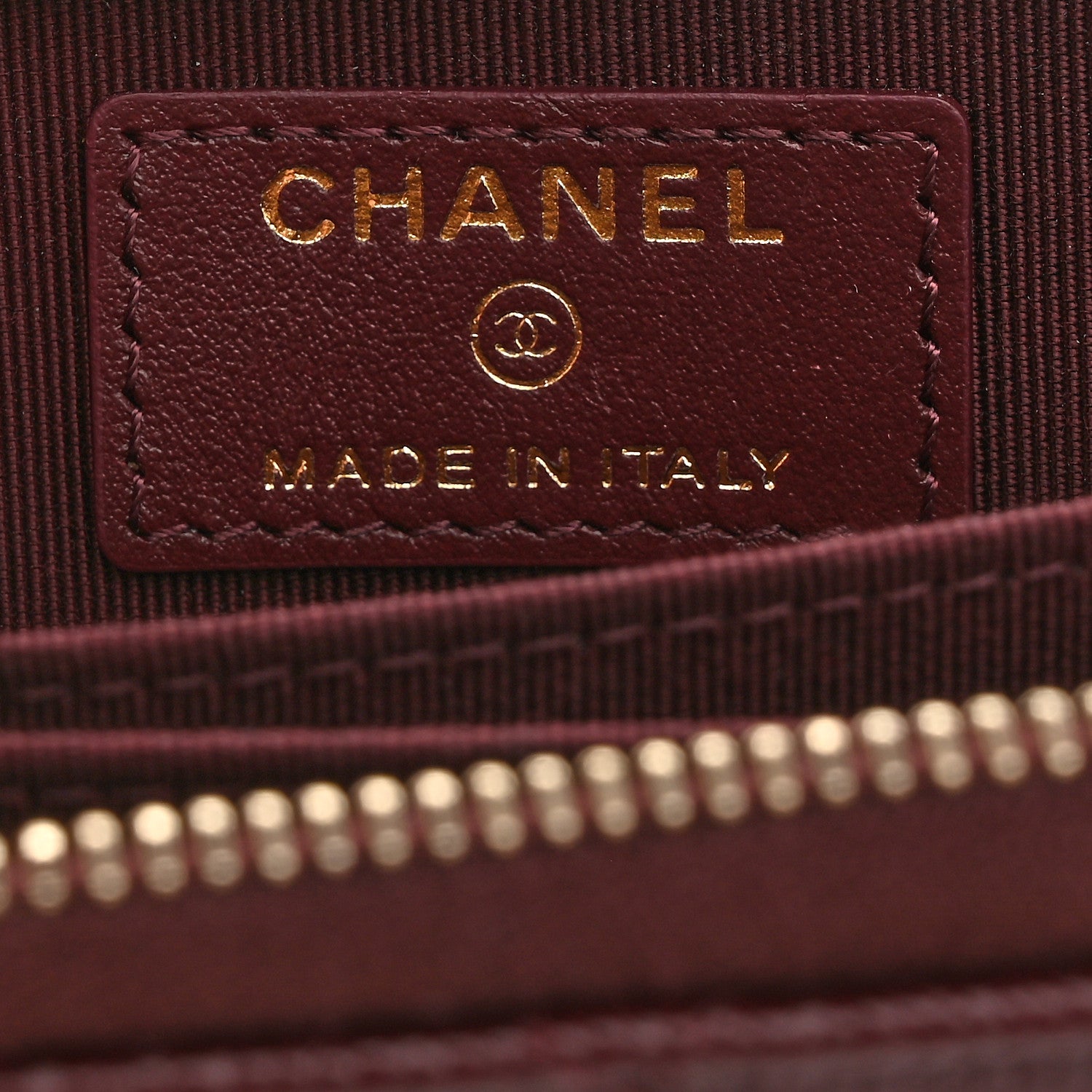 Chanel Caviar Quilted Zip Around Coin Purse Burgundy 6 of 7