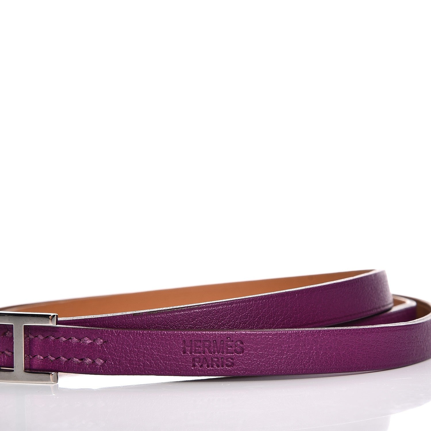 Hermes Swift Hapi 3 MM Triple Tour Wrap Bracelet S Anemone 4 of 7