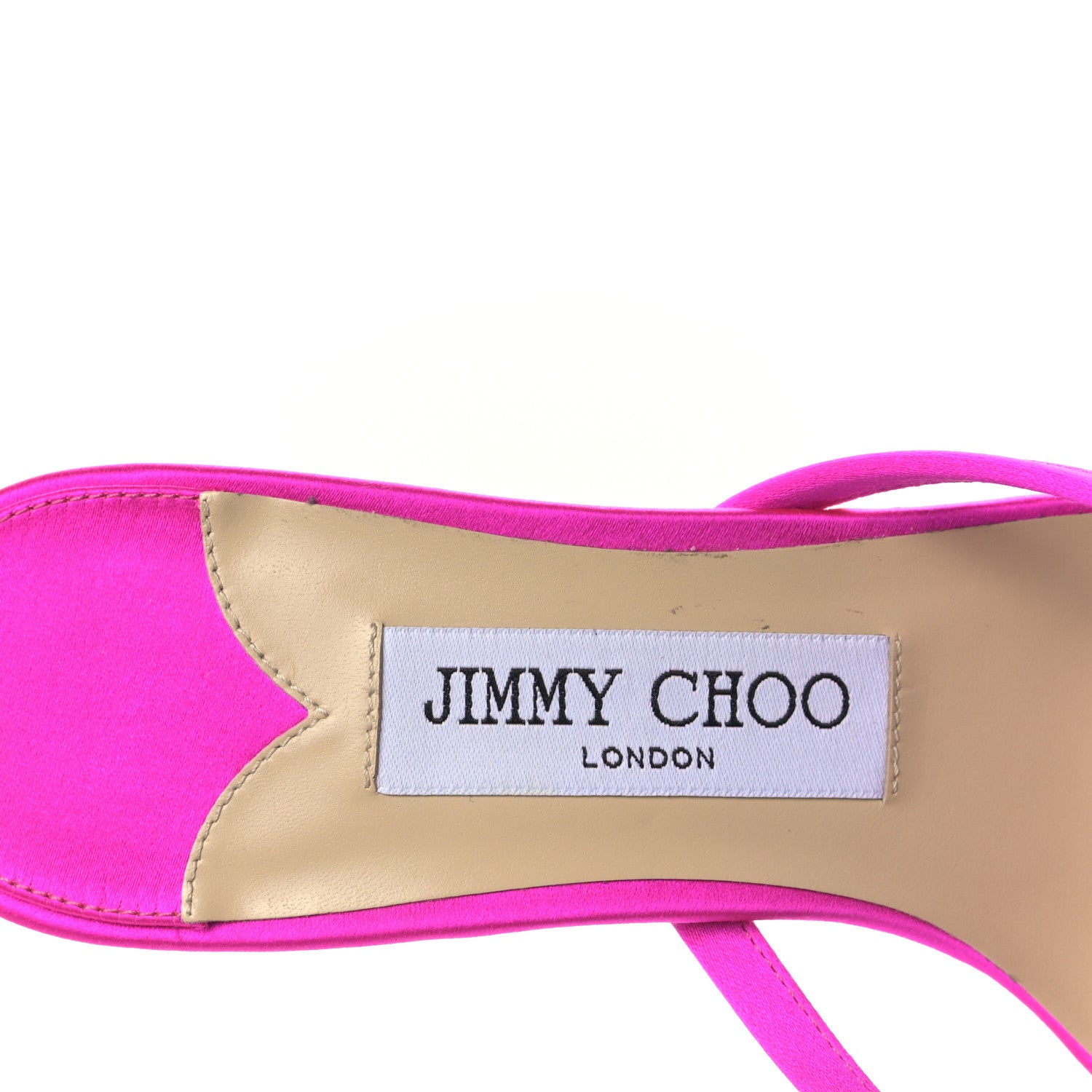 Jimmy Choo Satin Maelie 70 Sandals 37.5 Fuchsia 7 of 7