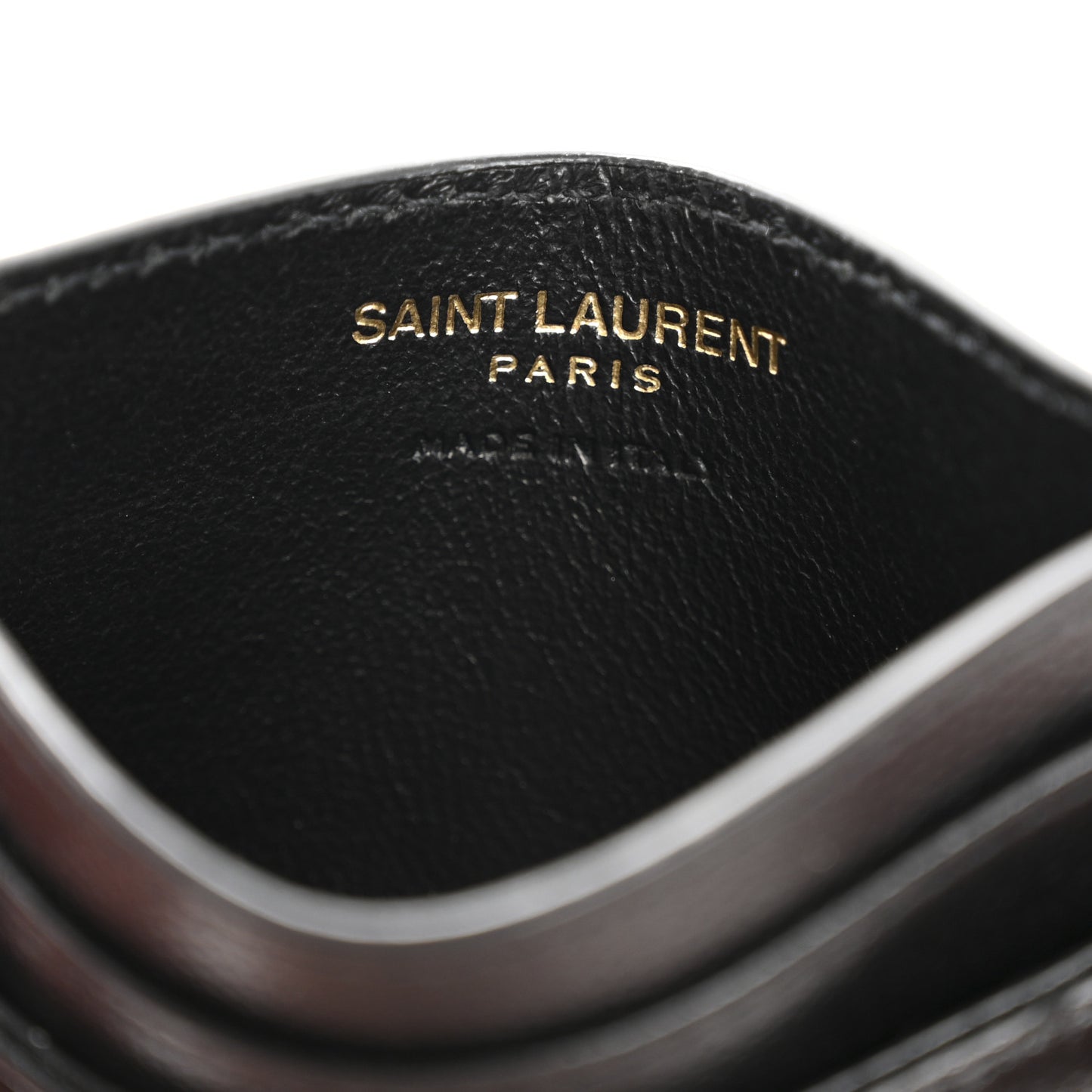 Grain De Poudre Matelasse Chevron Monogram Credit Card Case Black