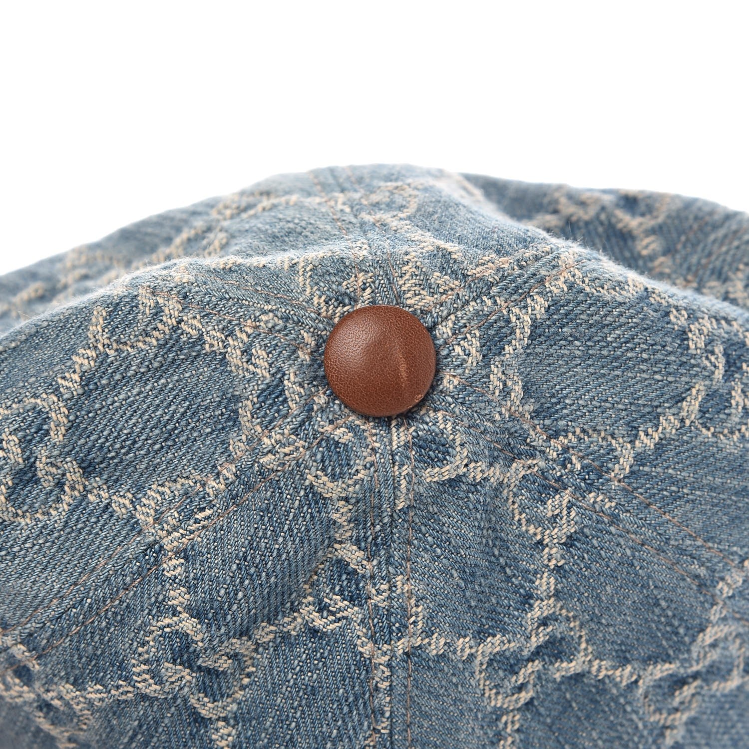 Gucci Denim GG Monogram Baseball Hat S Blue 7 of 10