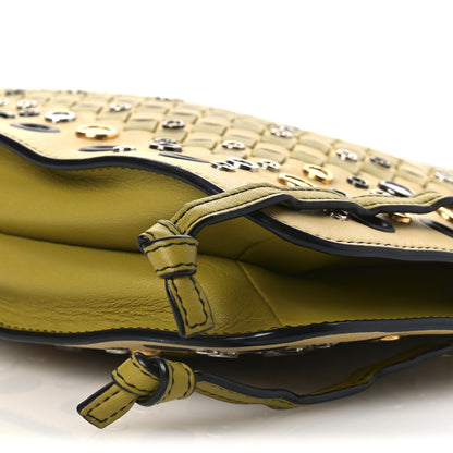 Bottega Veneta Nappa Intrecciato Studded Crossbody Messenger Multicolor Green 26 of 31