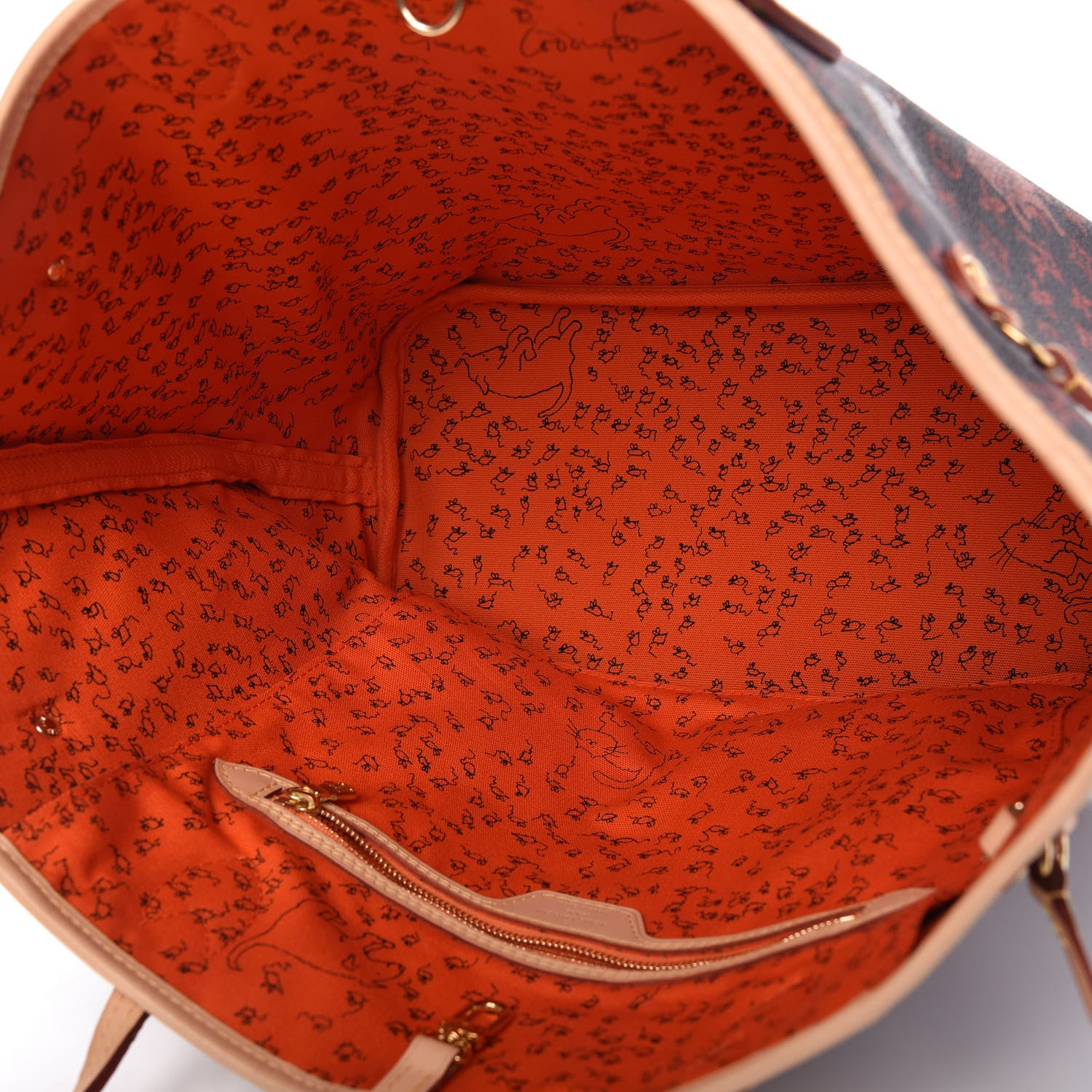 Louis Vuitton Catogram Neverfull MM Marron 5 of 9