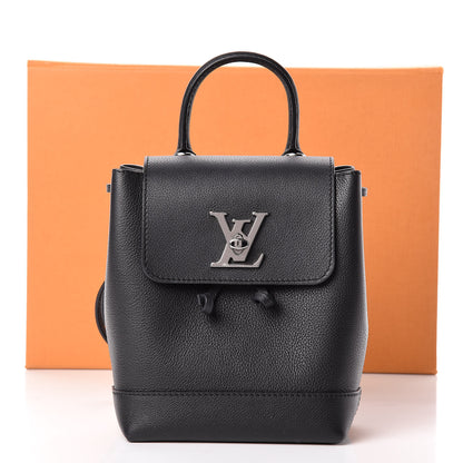 Louis Vuitton Calfskin Lockme Mini Backpack Black 15 of 15