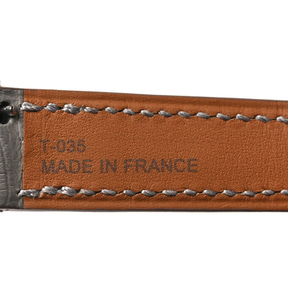 Hermes Matte Alligator Heure H Hour Watch Strap Gris Perle 5 of 7