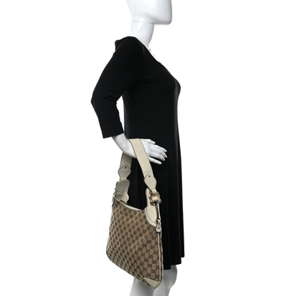 Gucci Monogram Creole Hobo Ivory 2 of 17