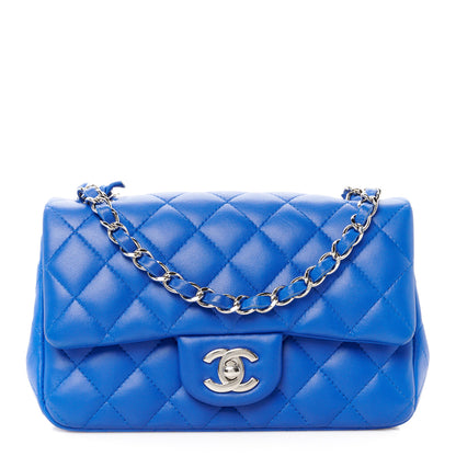 Chanel Lambskin Quilted Mini Rectangular Flap Royal Blue 1 of 11
