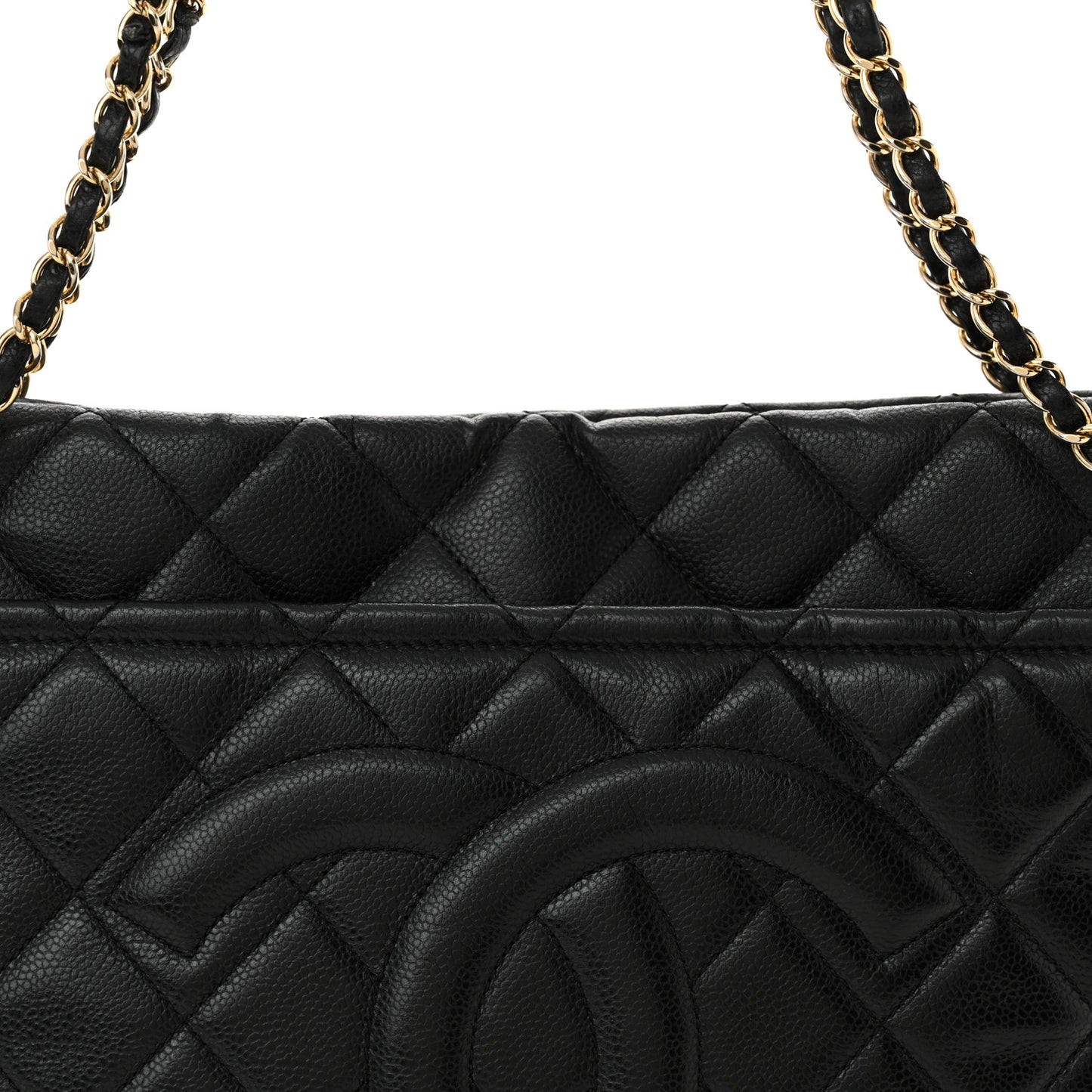 Caviar Quilted Timeless CC Soft Tote Black