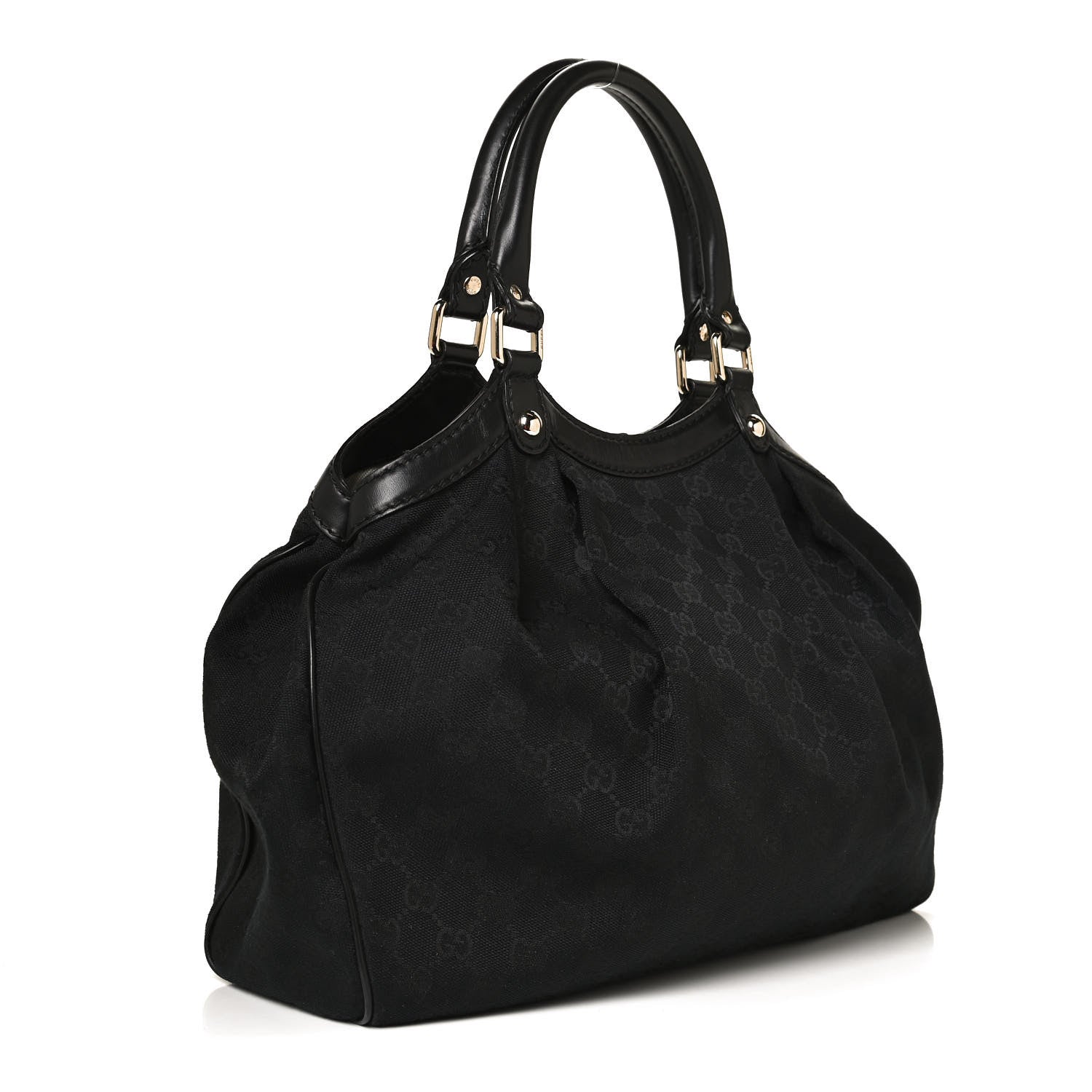 Gucci Monogram Medium Sukey Tote Black 2 of 14