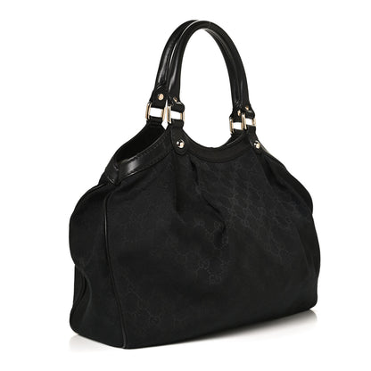 Gucci Monogram Medium Sukey Tote Black 2 of 14