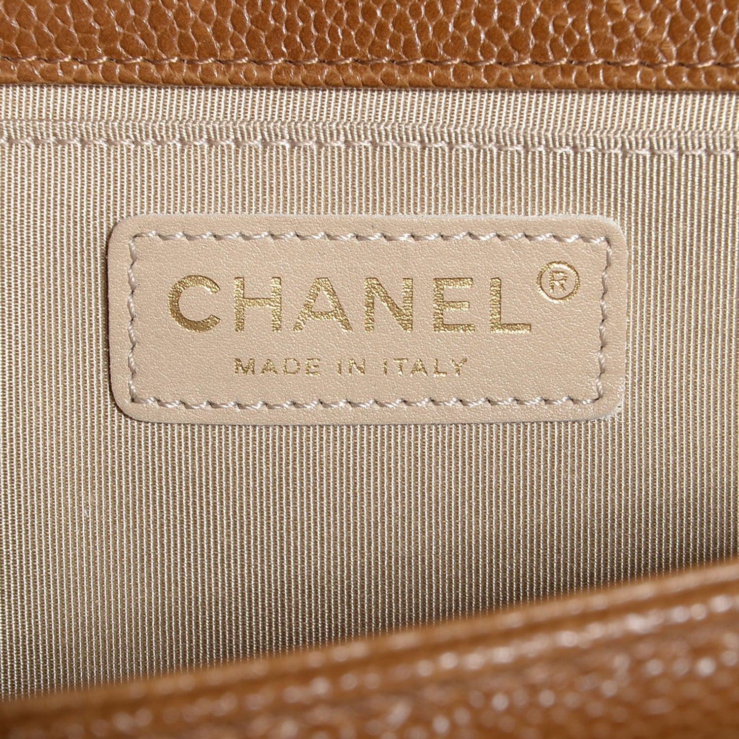 Chanel Caviar Quilted Medium Boy Flap Light Brown 7 of 9