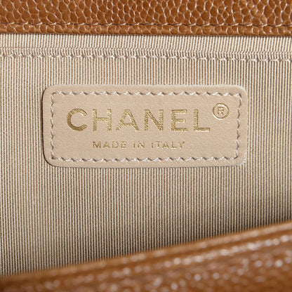 Chanel Caviar Quilted Medium Boy Flap Light Brown 7 of 9