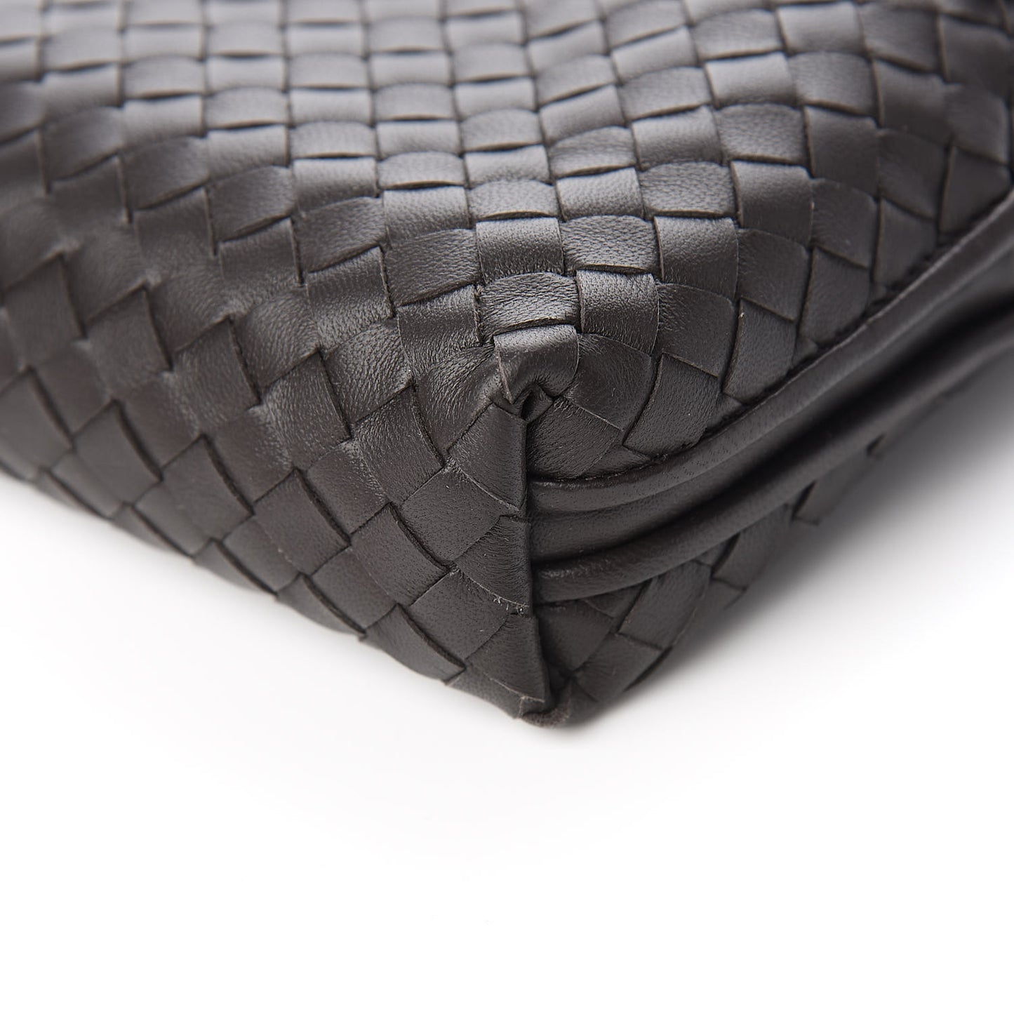 Nappa Intrecciato Nodini Bag Ebano