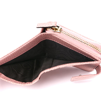 Gucci Monogram Dollar Calfskin Zip Around French Flap Wallet Beige Ebony Soft Pink 5 of 13