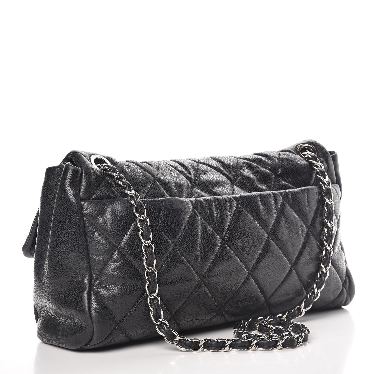 Chanel Glazed Caviar Medium Nature Flap Bag Black 3 of 20