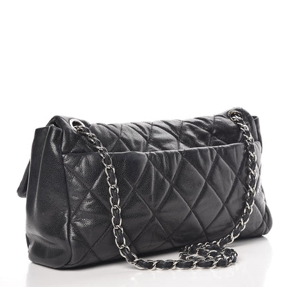 Chanel Glazed Caviar Medium Nature Flap Bag Black 3 of 20