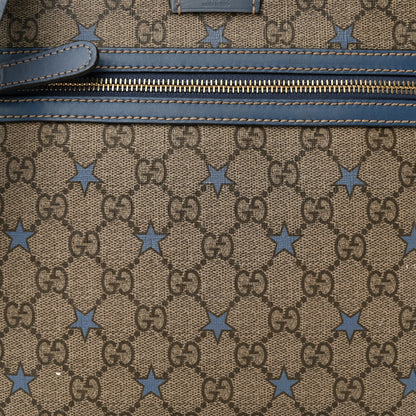 Gucci Monogram GG Supreme Stars Small Flat Messenger Bag Light Blue 8 of 17