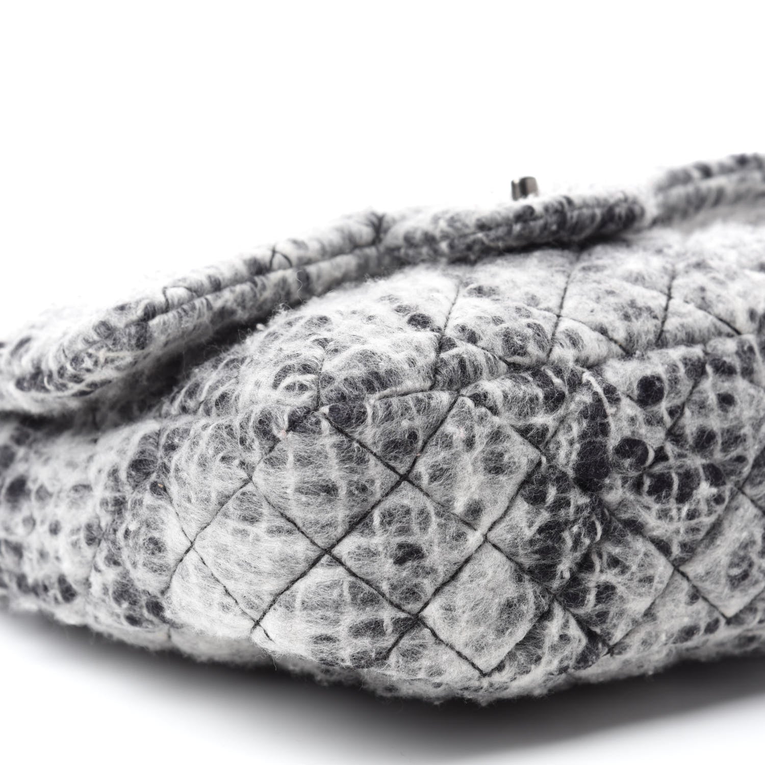 Chanel Mohair Quilted Day Flap Grey 6 of 10