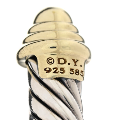 David Yurman Sterling Silver 14K Yellow Gold 5mm Cable Classics Bracelet 2 of 4