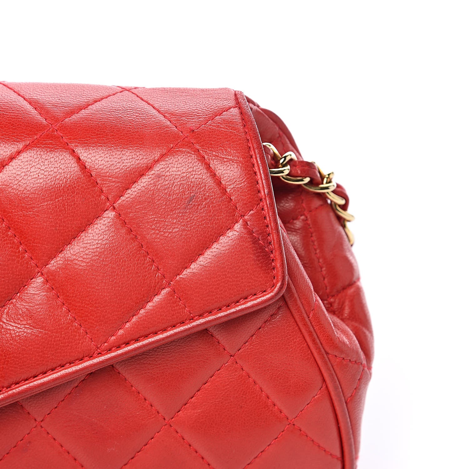 Chanel Lambskin Quilted CC Tassel Flap Red 15 of 26