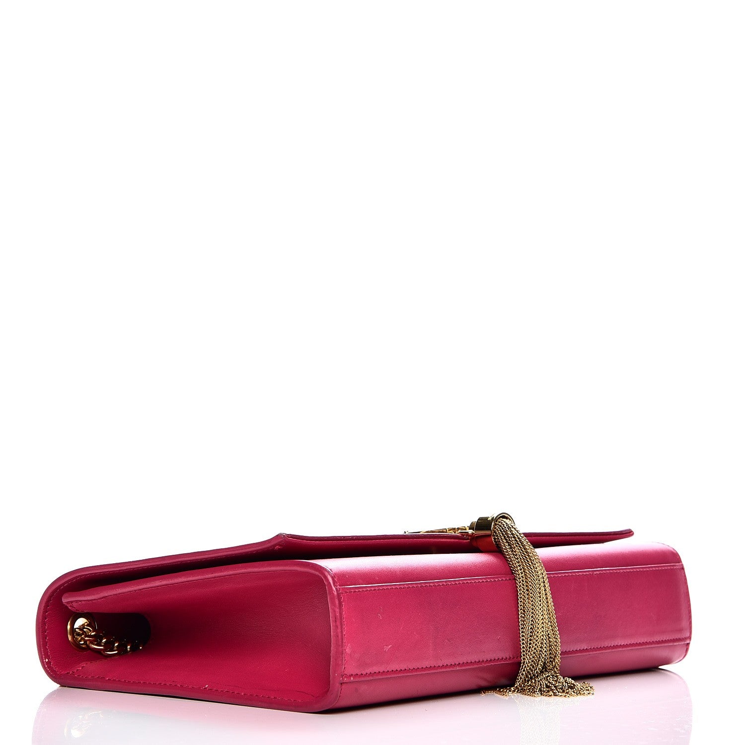 Saint Laurent Smooth Calfskin Medium Classic Monogram Kate Tassel Satchel Fuchsia 4 of 12