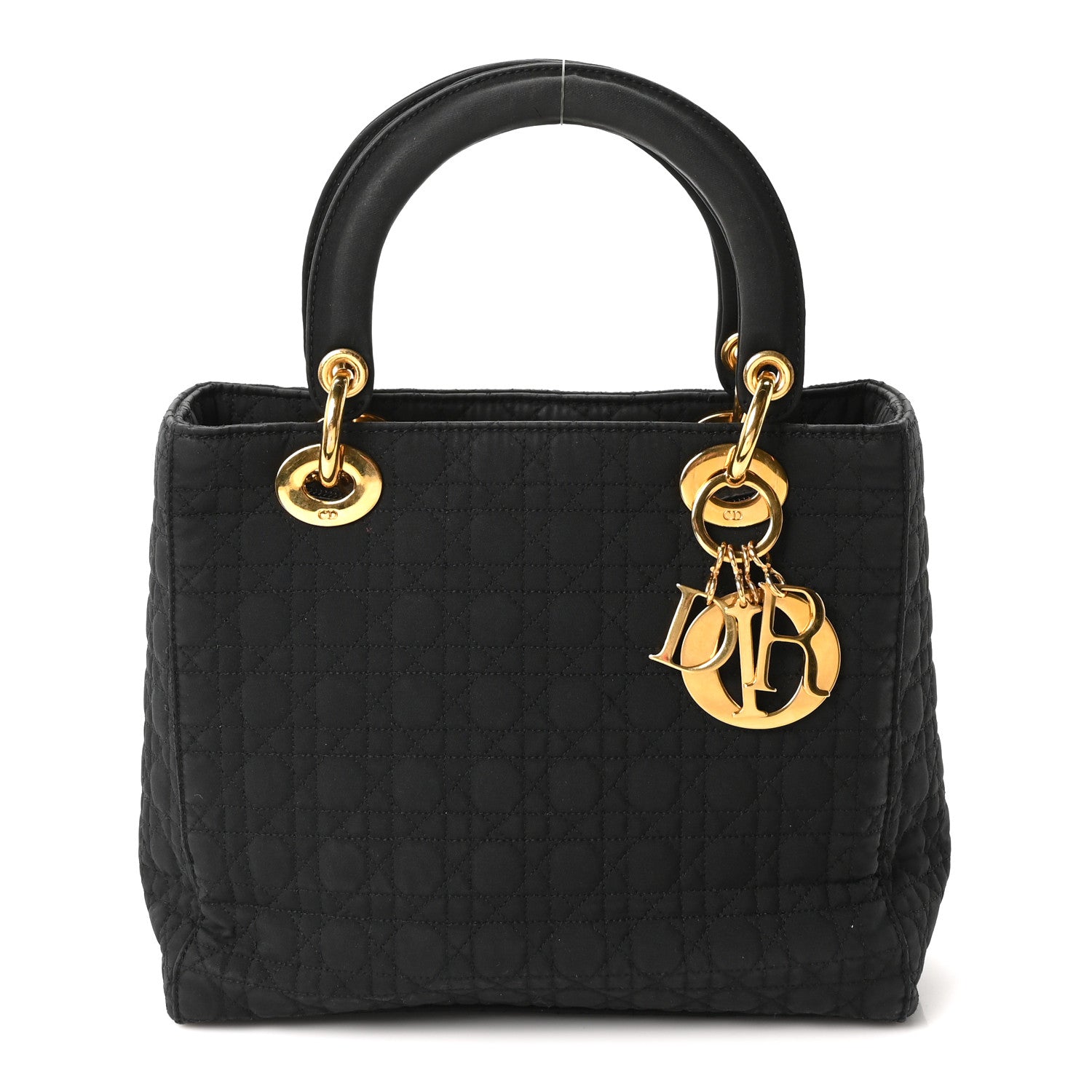 Christian Dior Nylon Cannage Medium Lady Dior Black 1 of 10