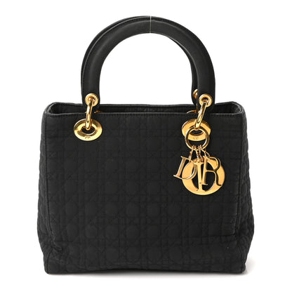 Christian Dior Nylon Cannage Medium Lady Dior Black 1 of 10