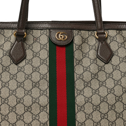Gucci GG Supreme Monogram Medium Ophidia Shopping Tote Brown 8 of 12