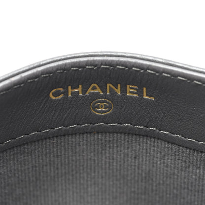 Chanel Lambskin Quilted Chanel 19 Card Holder Dark Grey 6 of 7