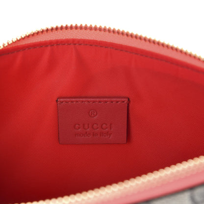 Gucci GG Supreme Monogram Face Embroidered Wrist Wallet Pink 8 of 11