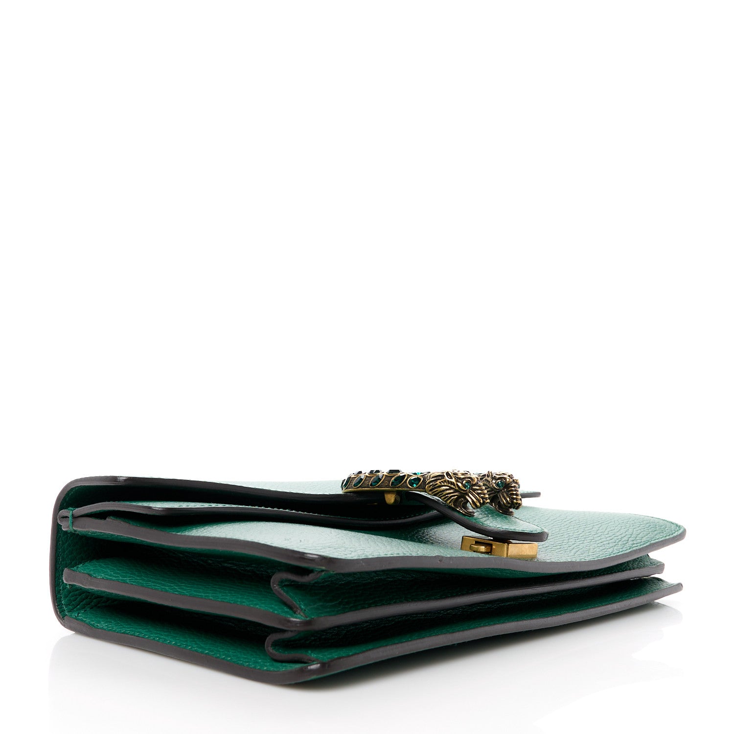Gucci Pebbled Calfskin Small Dionysus Shoulder Bag Emerald 4 of 12