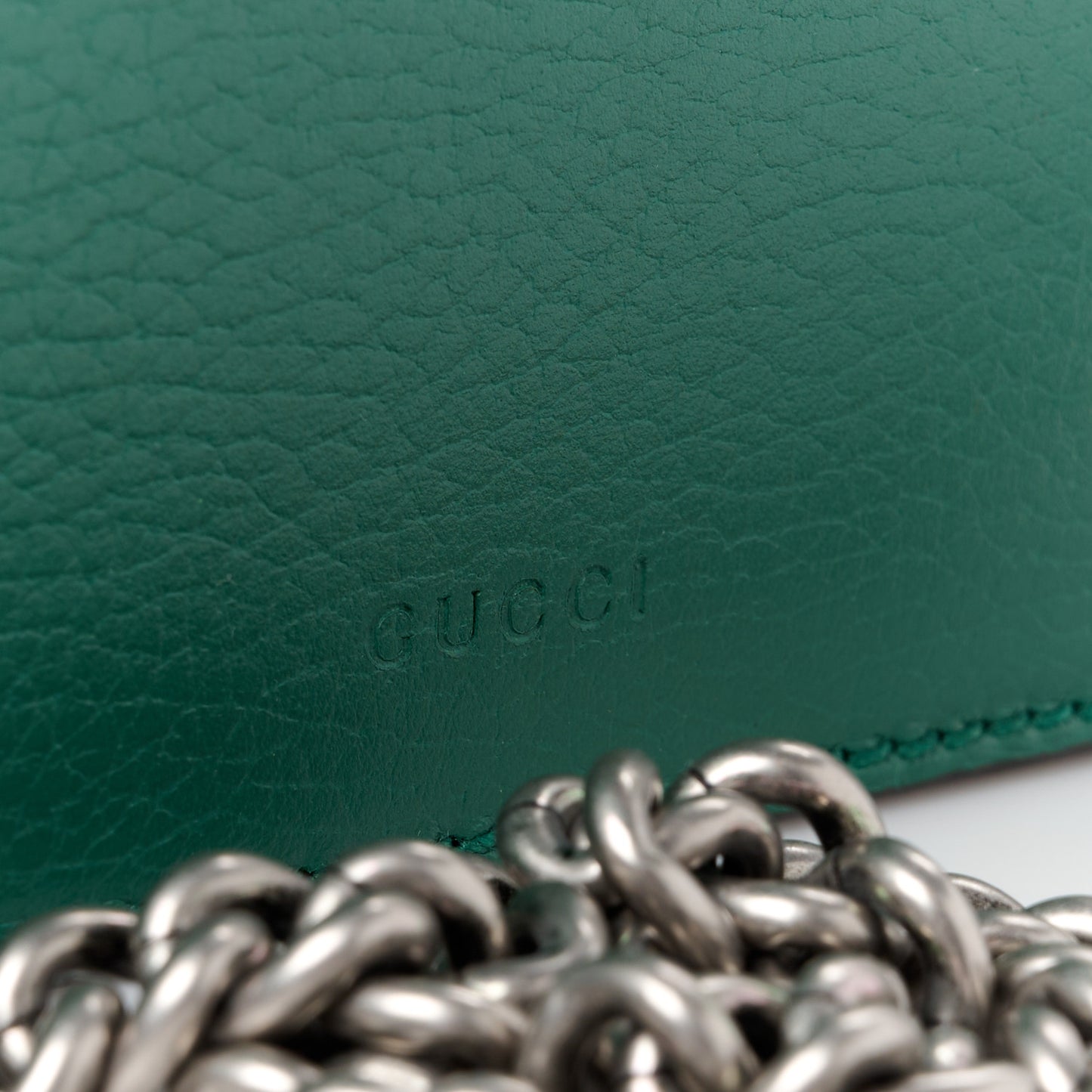 Pebbled Calfskin Small Dionysus Shoulder Bag Emerald