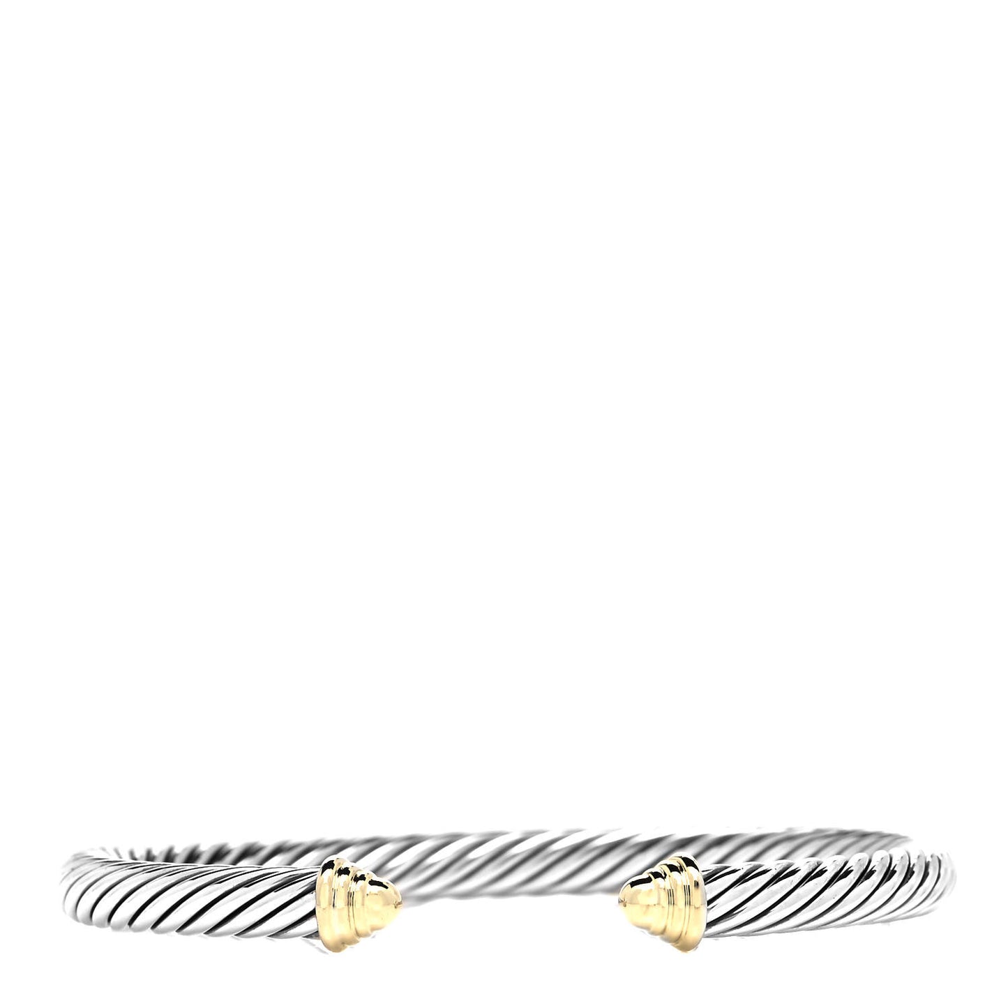 Sterling Silver 14K Yellow Gold 5mm Cable Classics Bracelet