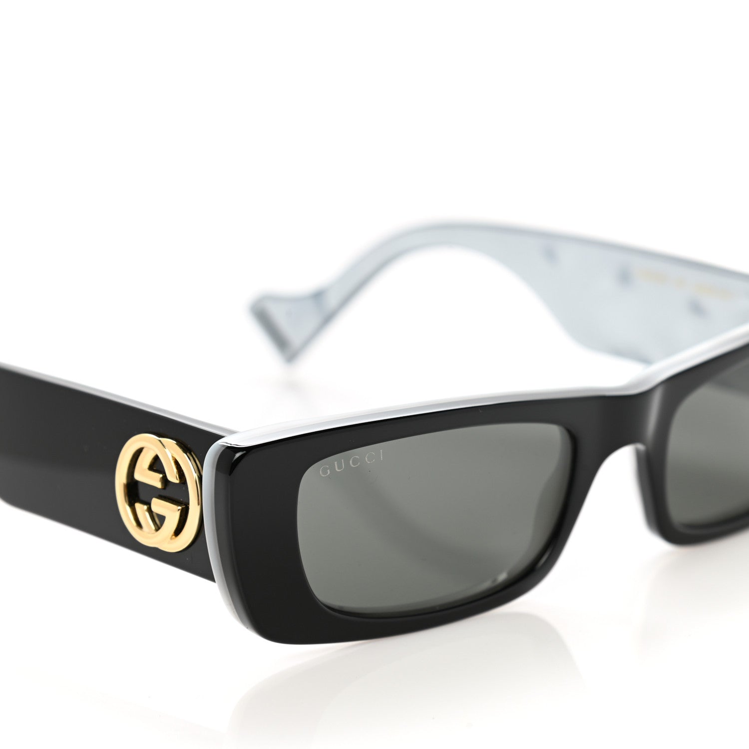 Gucci Acetate Rectangular Sunglasses GG0516S Black 7 of 8