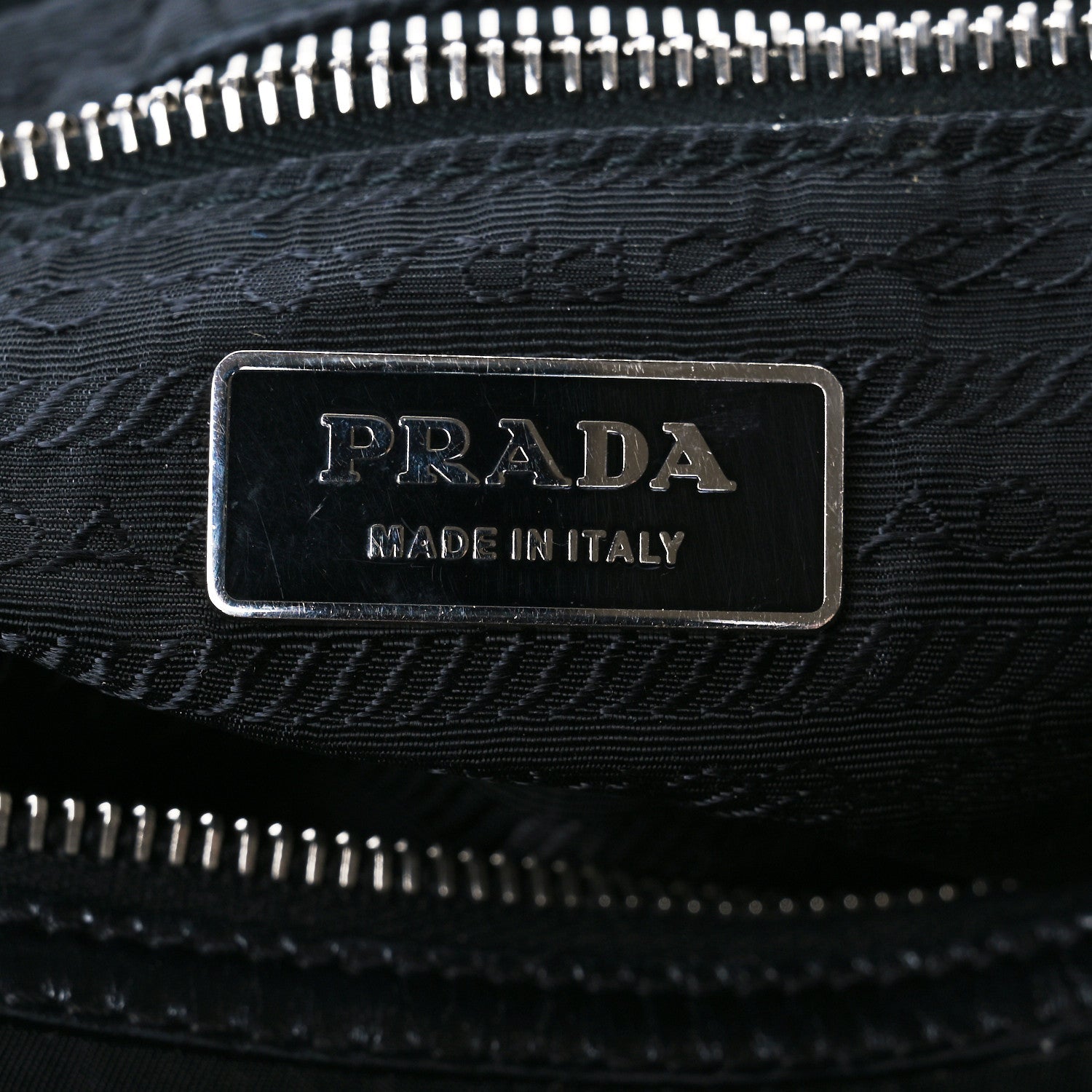 Prada Tessuto Nylon Stitched Hobo Black 6 of 12