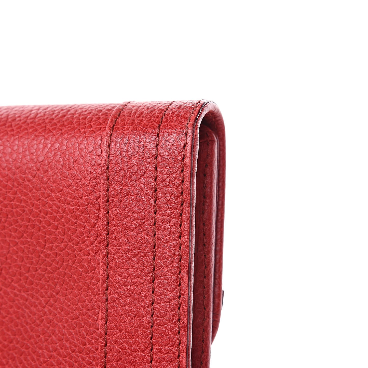 Grained Calfskin Paraty Continental Wallet Red