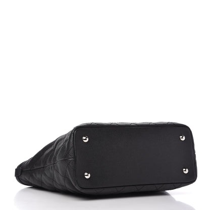 Chanel Grained Calfskin Quilted Small Daily Shopping Tote Black 5 of 10