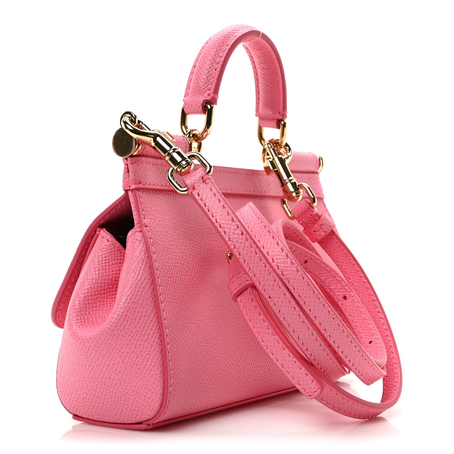 Dolce & Gabbana DOLCE GABBANA Dauphine Small Miss Sicily Handbag Pink 3 of 9