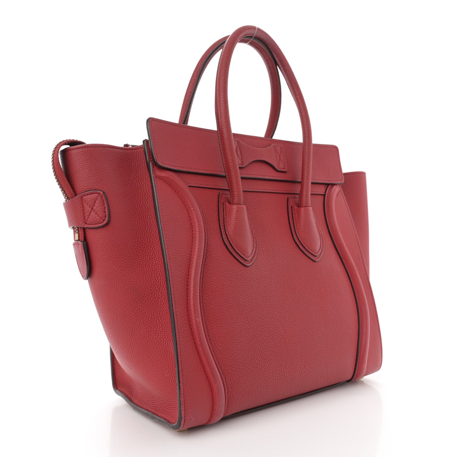 Celine Drummed Calfskin Micro Luggage Merlot 3 of 15