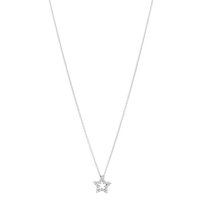 Roberto Coin 18K White Gold Diamond Tiny Treasures Star Pendant Necklace 1 of 4