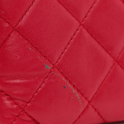 Chanel Lambskin Quilted CC Beauty Clutch Red 8 of 8