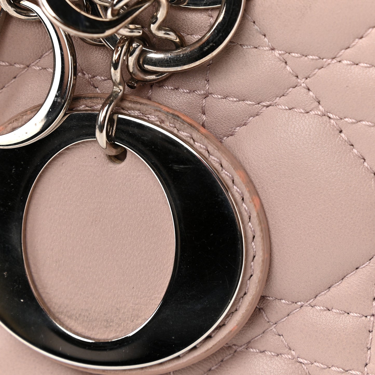 Lambskin Cannage Medium Lady Dior Light Pink