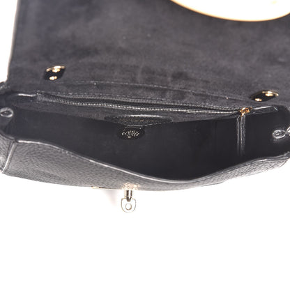 Mulberry Glossy Goatskin Small Lily Flap Black 5 of 8
