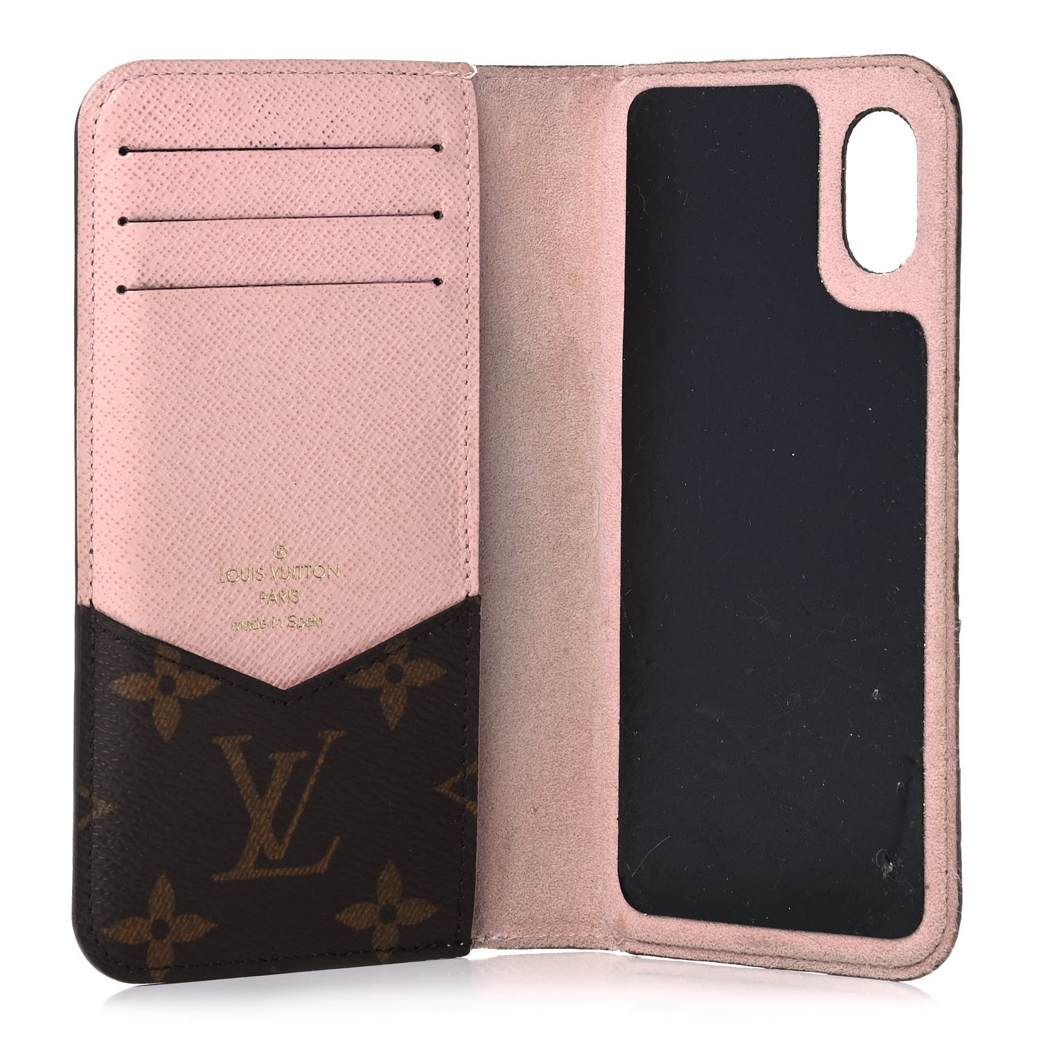 Louis Vuitton Monogram iPhone XS Max Folio Case Rose Ballerine